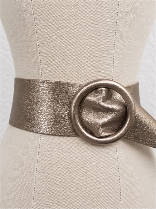 cintura morbida in pelle SETTEBÌ | CINT01BRONZO LAMINATA